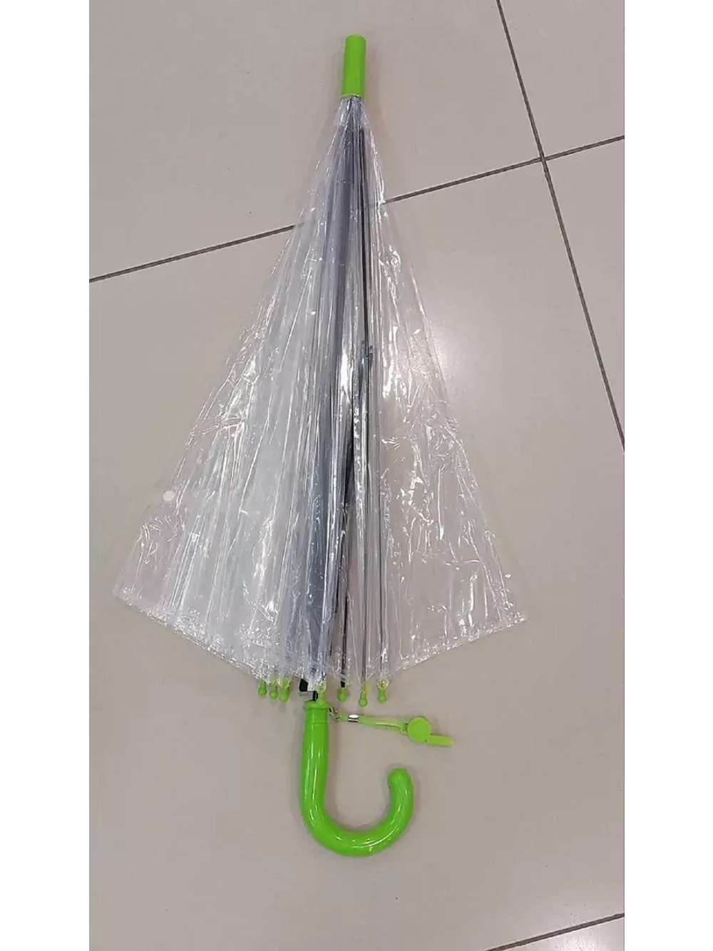 Зонт детский  складной трость прозрачный