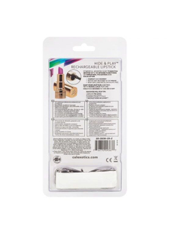 Золотистый вибратор-помада с пурпурным мягким кончиком Hide & Play Rechargeable Lipstick