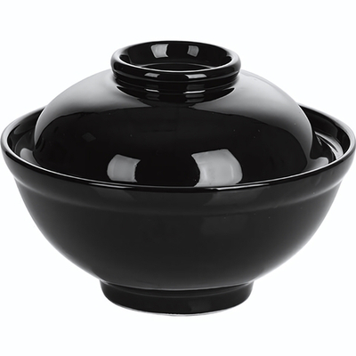Черная фарфоровая мисосупница «Кунстверк» (объем 420 мл.) (Цвет: черный)
