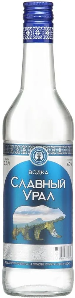 Водка Славный Урал 0,5л 40% Россия
