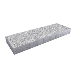 Тротуарная плитка ПРЯМОУГОЛЬНИК 900х300 мм - Стоунмикс Белый с черным