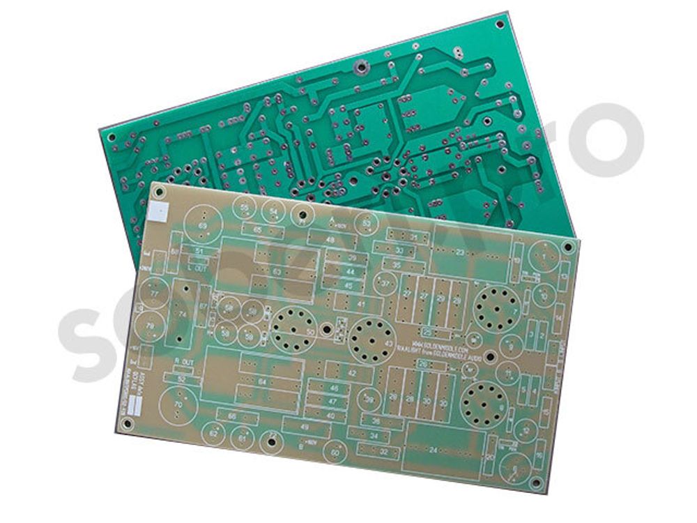 "RIAALIGHT-MKII СТЕРЕО" ламповый фонокорректор печатная плата