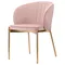 Стул Coral велюр пыльная роза с золотыми ножками