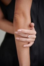 Кольцо Crystal Classic с горным хрусталем, желтое золото