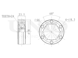 ШРУС внутренний UNIO CVJ-30023