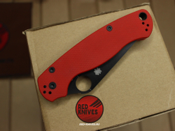 Нож Spyderco Paramilitary 2 G10 - красная рукоять, черный клинок RK/468