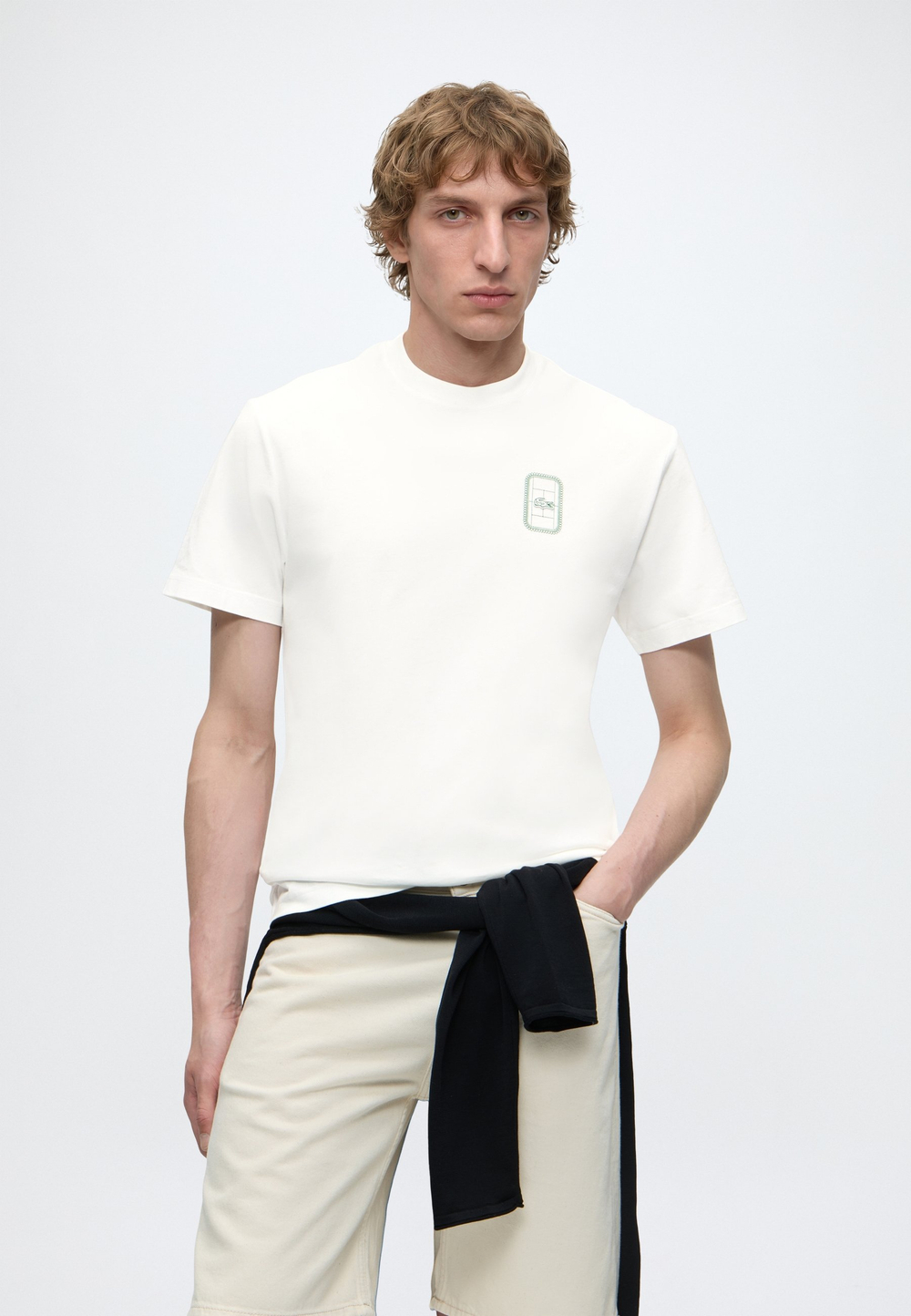 Lacoste Футболка с принтом - Молочный (LA221005O-A11)