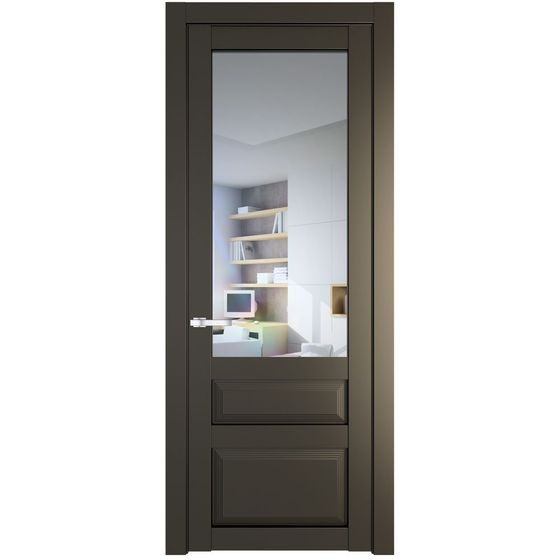 Межкомнатная дверь эмаль Profil Doors 2.5.3PD перламутр бронза стекло прозрачное
