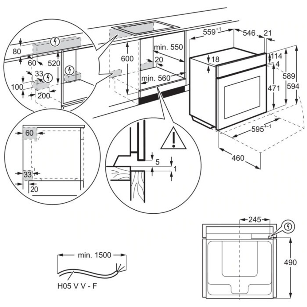 Встраиваемый электрический духовой шкаф Electrolux KOEAP31WT