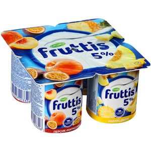 ЙОГУРТ FRUTTIS ПЕРСИК МАРАКУЯ ДЫНЯ 5% 115ГР CAMPINA