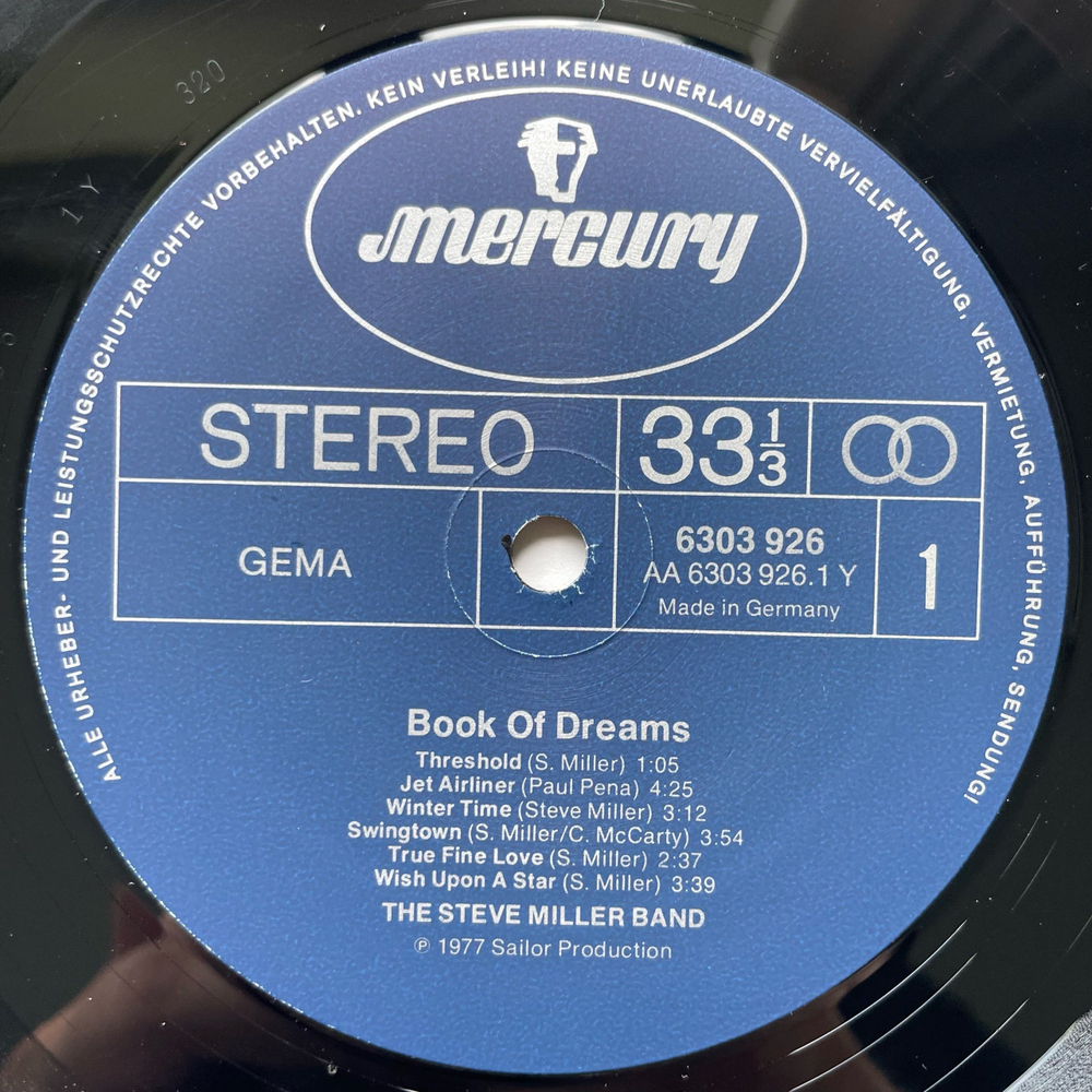 Винтажная виниловая пластинка LP The Steve Miller Band Book Of Dreams (Германия 1977)