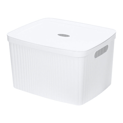Корзина для белья с крышкой "velvet", 450*360*270мм, 35л (белый)