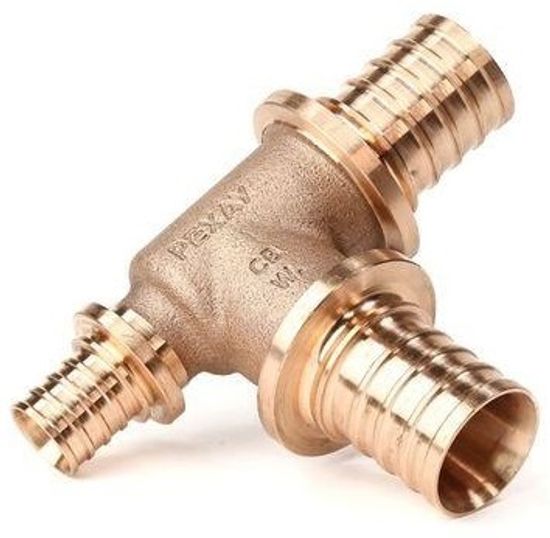 Тройник Рехау RX+ 25-25-20 с уменьшенным торцевым проходом бронза (арт. 14570733001)