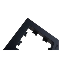 ATLASDESIGN РОЗЕТКА с заземлением со шторками, 16А, механизм, КАРБОН+рамка 3