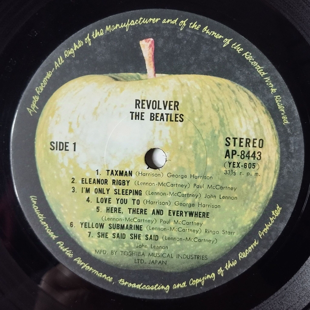Винтажная виниловая пластинка LP The Beatles Revolver (Japan 1969) (No Obi) Eleanor Rigby