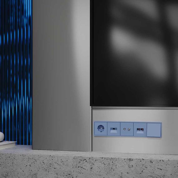 Накладка для розетки телевизионной оконечной TV+SAT, S70 (деним) Voltum VLS001615