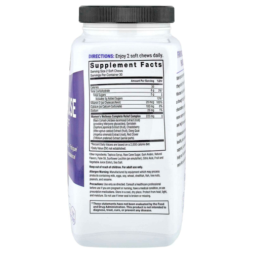 Force Factor, Women's Wellness, средство для поддержки при менопаузе, со вкусом ягодного ассорти, 60 жевательных таблеток