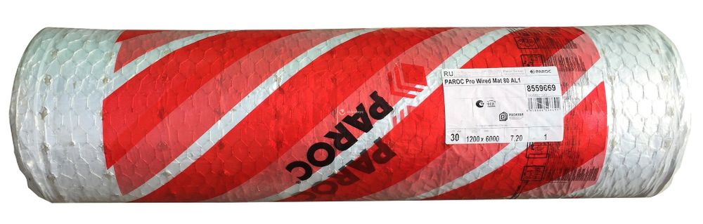 Утеплитель 50x1200x6000 7,2 м2/0,36м3 Paroc Pro Wired Mat 80 (рулон)