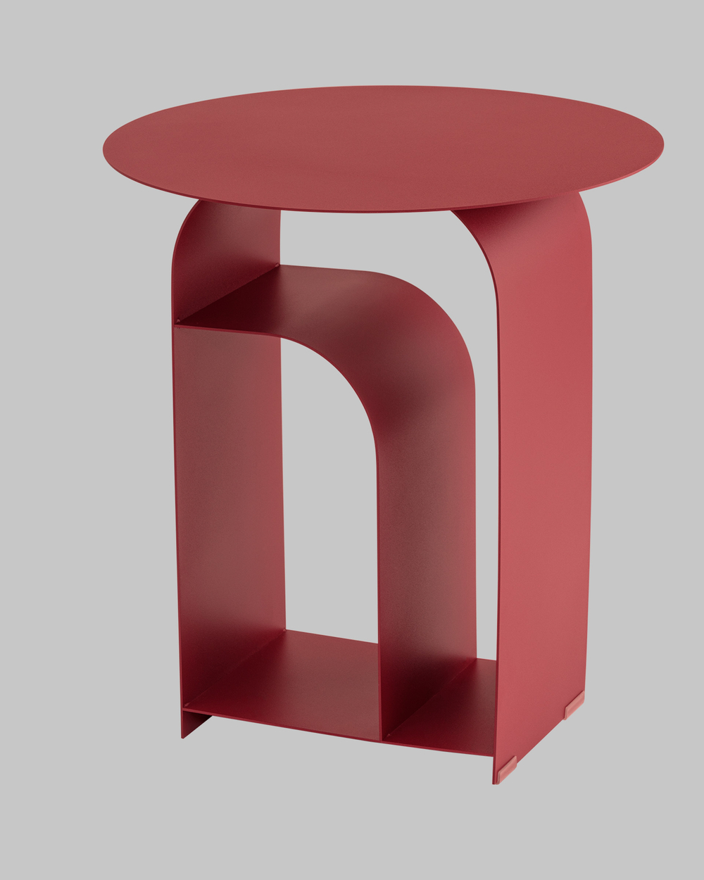 Журнальный столик Arwel металл бордовый