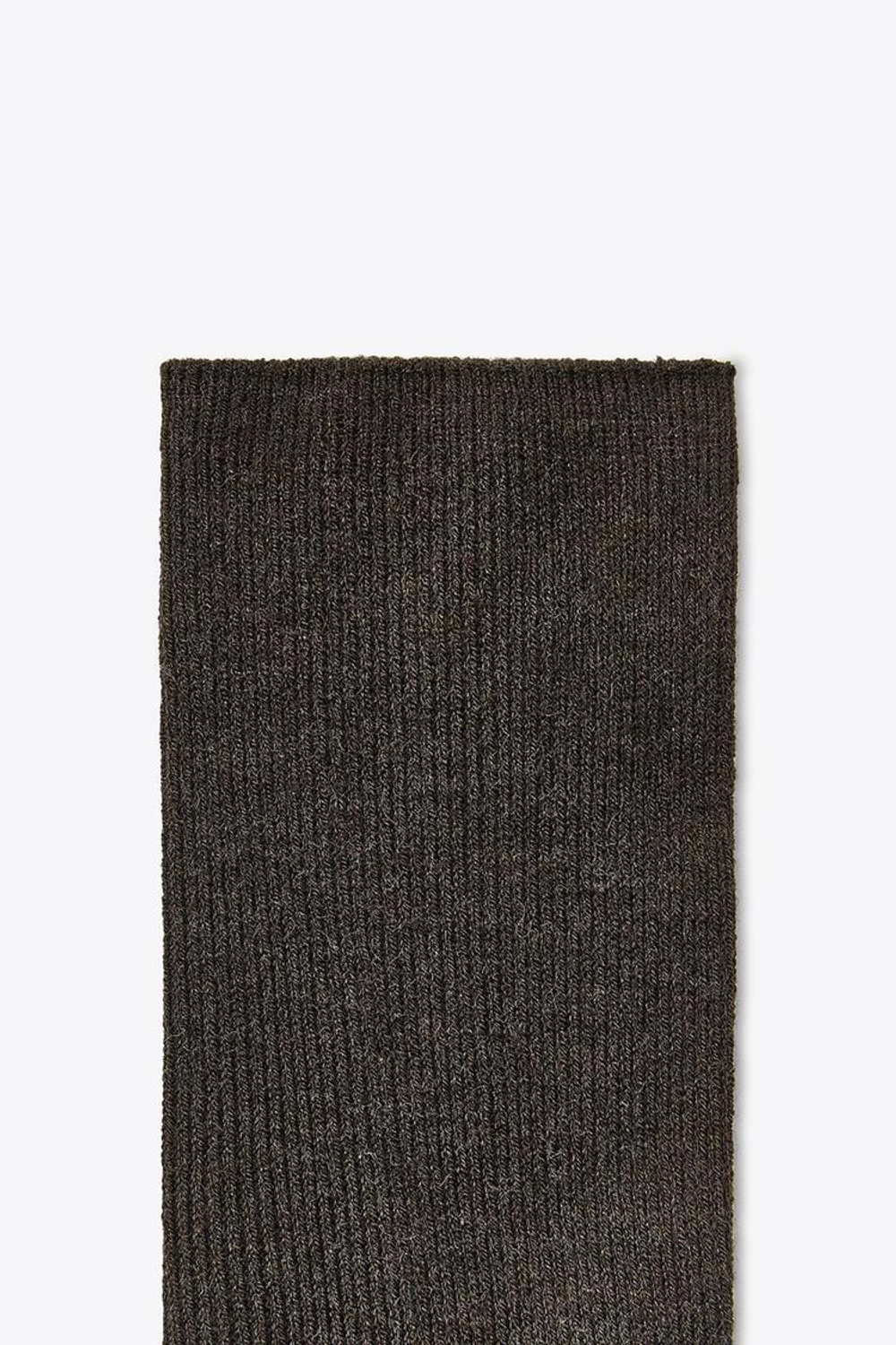 ZARA ТОНКИЕ НОСКИ В РУБЧИК, ТЕМНО-КОРИЧНЕВЫЙ