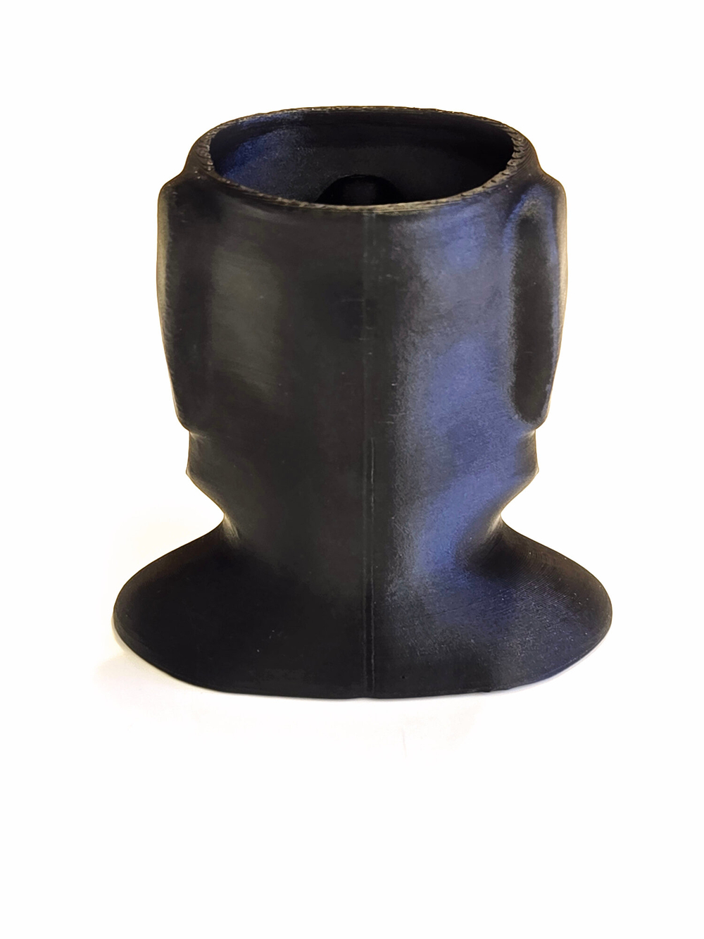 Карандашница в виде истукана Моаи с острова Пасхи, 3D печать, 11 см., черный матовый