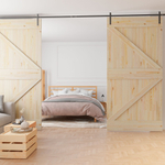 Кровать двуспальная 180x200 Тарва из сосны c настилом, бейц