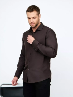 Рубашка классическая с длинным рукавом приталенная