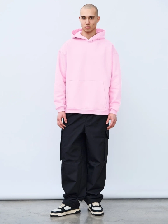Худи оверсайз без начеса (розовый)