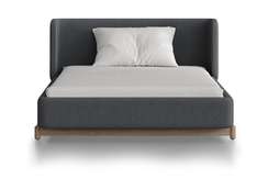 Кровать Basic спальное место 120*200 см (серый, твид)