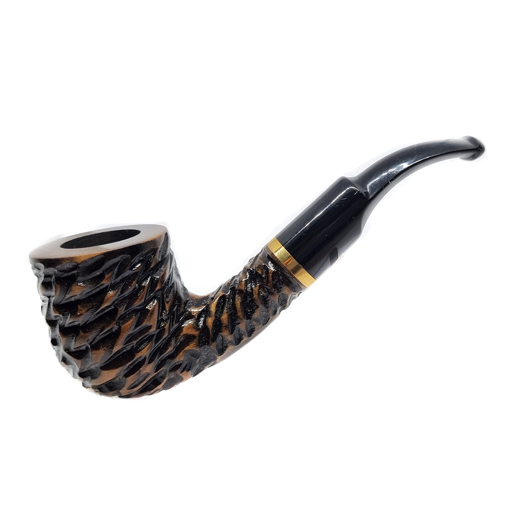 Трубка "Mr. Brog" №39 Classic Gold коричневый рустик  (Фильтр, Груша)