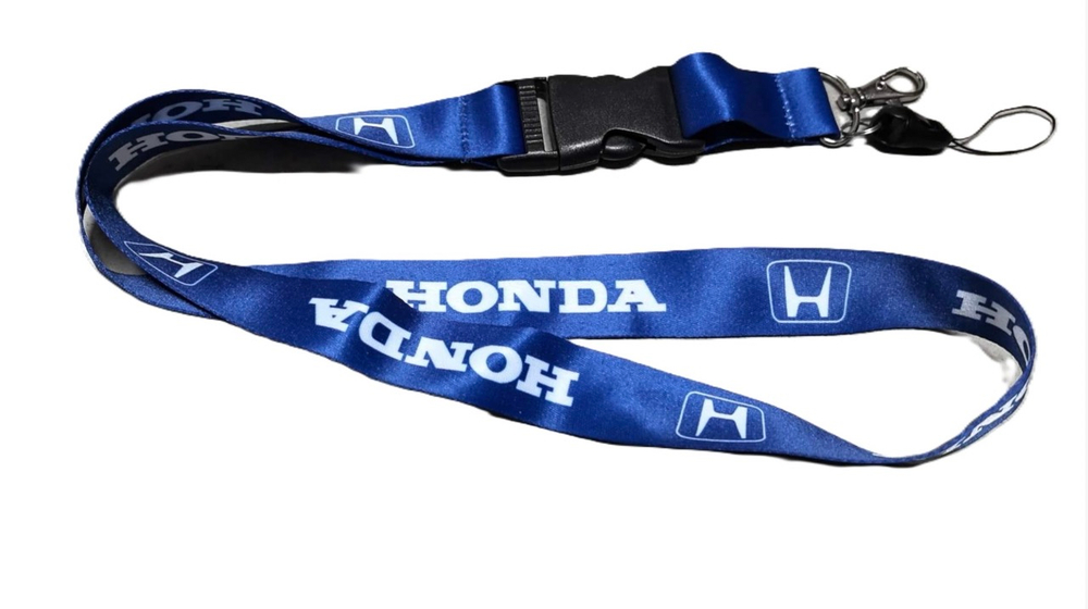 Honda (синий) / Брелок, шнурок для ключей на шею Honda (Хонда), ланъярд, крафт, синий (1 шт)
