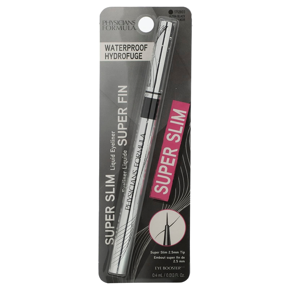 Physicians Formula, Super Slim жидкая подводка для глаз, 1712803 насыщенный черный, 0,4 мл (0,013 жидк. унции)