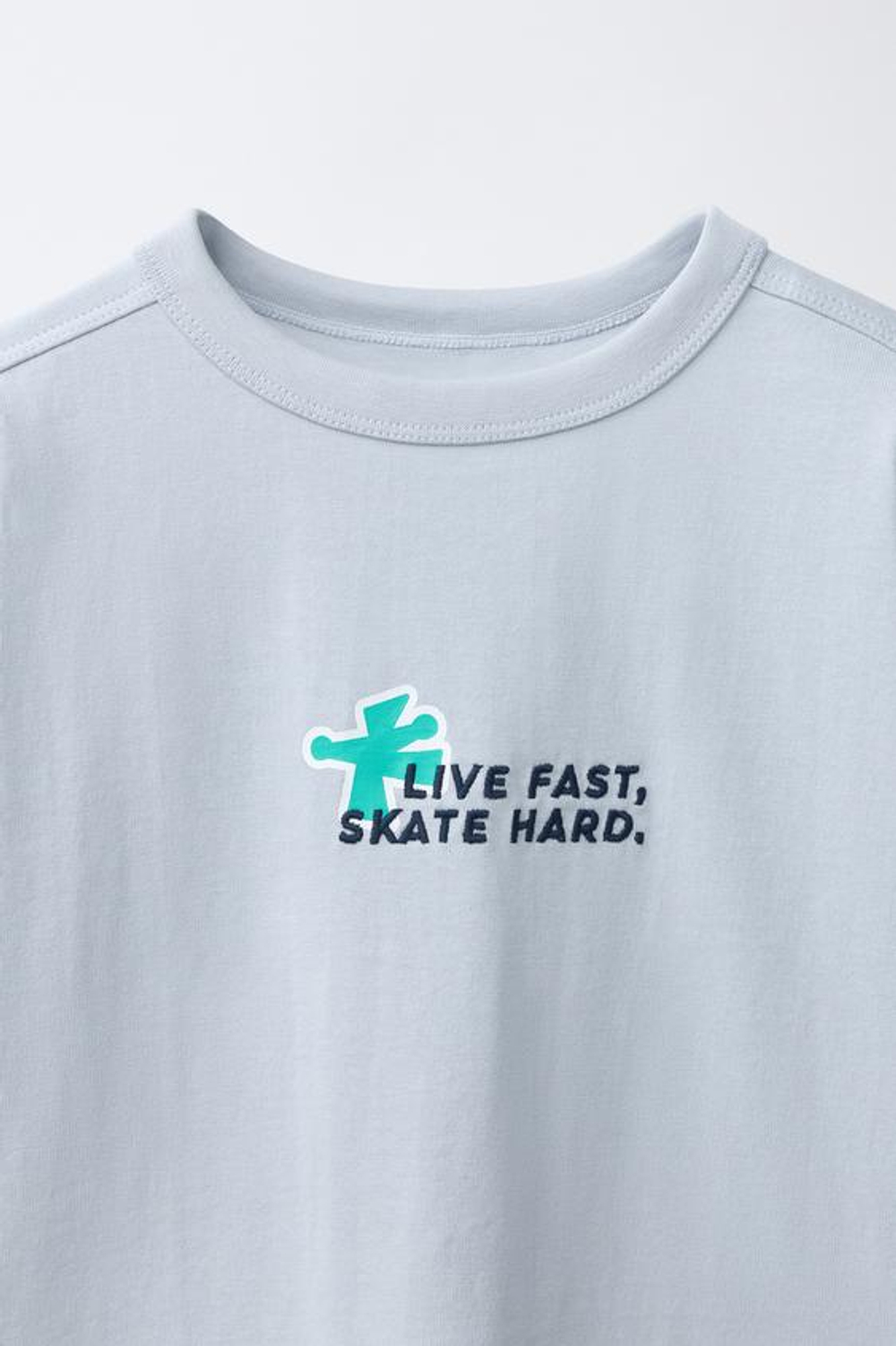 ZARA ФУТБОЛКА С ЛОГОТИПОМ, СИНИЙ