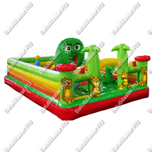 Коммерческий надувной батут "Веселые мишки", 6*4,5*2,8 м