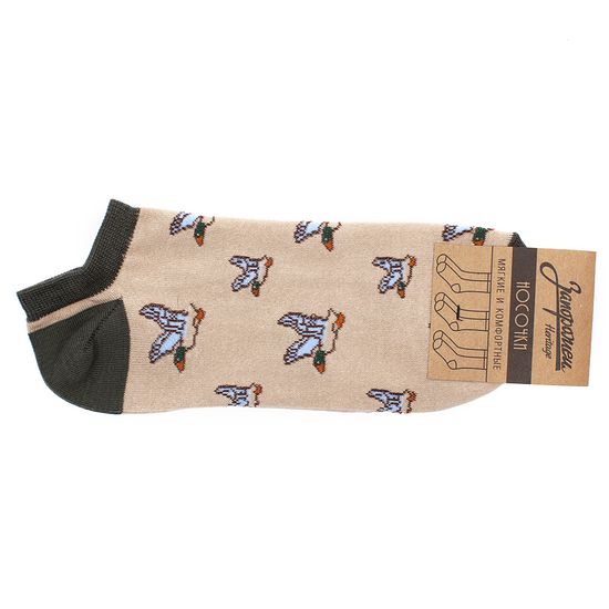 Носки ЗАПОРОЖЕЦ Дичь короткие Бежевый, O/S