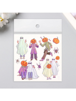 Переводные тату на тело цветные «Приведения и тыквы», 10×10 см