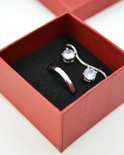 Футляр картонный квадратный, ассорти (6х4шт), серия "Подарочная", 50х50мм (№53)