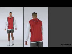 Мужская теннисная кофта Head Club 25 Tech - красный