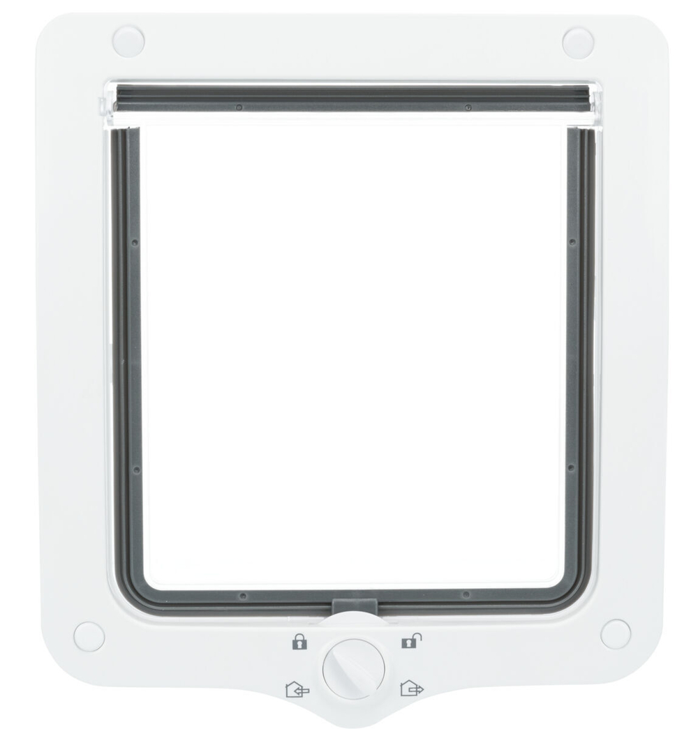 Дверца Trixie Flap Door 4-Way XXL, для кошек и собак, белая, 24x28 см