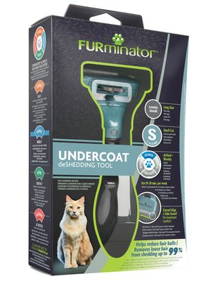 Фурминатор FURminator S для маленьких кошек c длинной шерстью