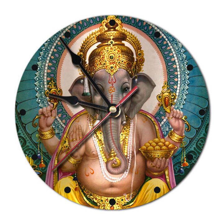 Часы настенные Ганеша  пластик, 20 см 019772