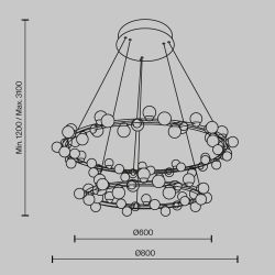 Люстра подвесная светодиодная Maytoni   MOD081PL-L84G3K