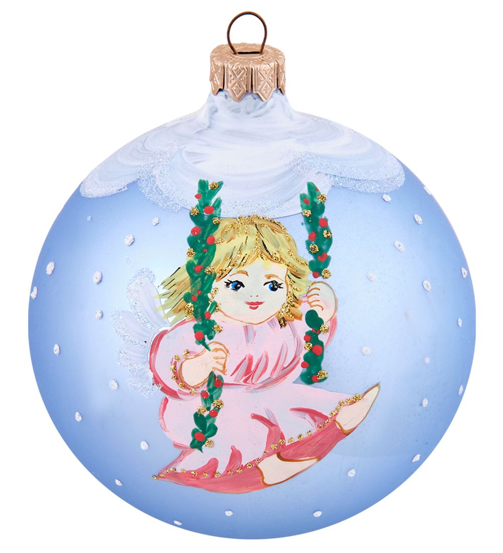 Элита НФШ-1475/3 Ел.украшение Шар «Ангел на качелях» 100 мм