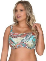 Купальный лиф-топ с растительным орнаментом (Размер: 90H) (Цвет: разноцветный)