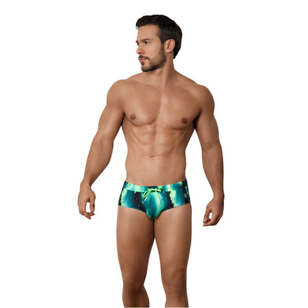 Мужские плавки зеленые с принтом Clever TORRY VERDE SWIMSUIT BRIEF 155210