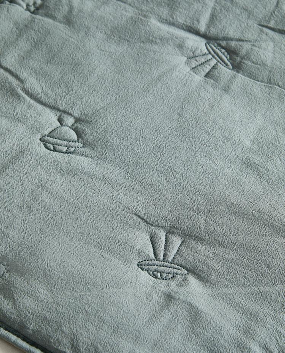 ZARA HOME ДЕТСКОЕ ХЛОПКОВОЕ ОДЕЯЛО, СИНИЙ