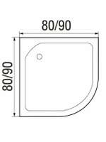 Душевая кабина RIVER  NARA LIGHT Б/К 90/15 MT 90х90 см,  матовое стекло, поддон низкий