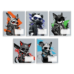 Тетрадь школьная ученическая, 12 л, линия, КРУТЫЕ ЗВЕРЯТА