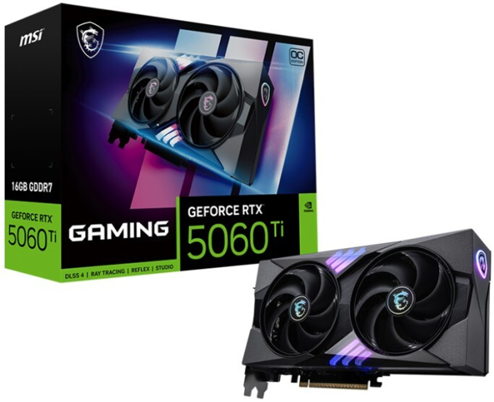 Видеокарта PCI-E MSI GeForce RTX 5060 TI GAMING OC (RTX 5060 TI 16G GAMING OC)