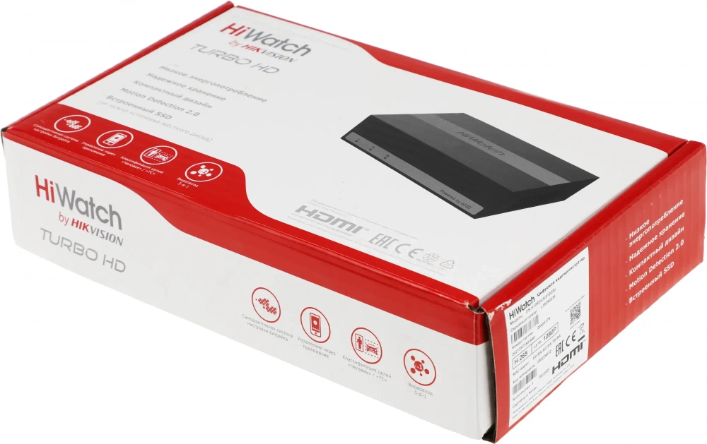 DS-H108EGA 512GB   8-и канальный гибридный HD-TVI регистратор с встроенным eSSD накопителем и технологией AoC (аудио по коаксиальному кабелю)